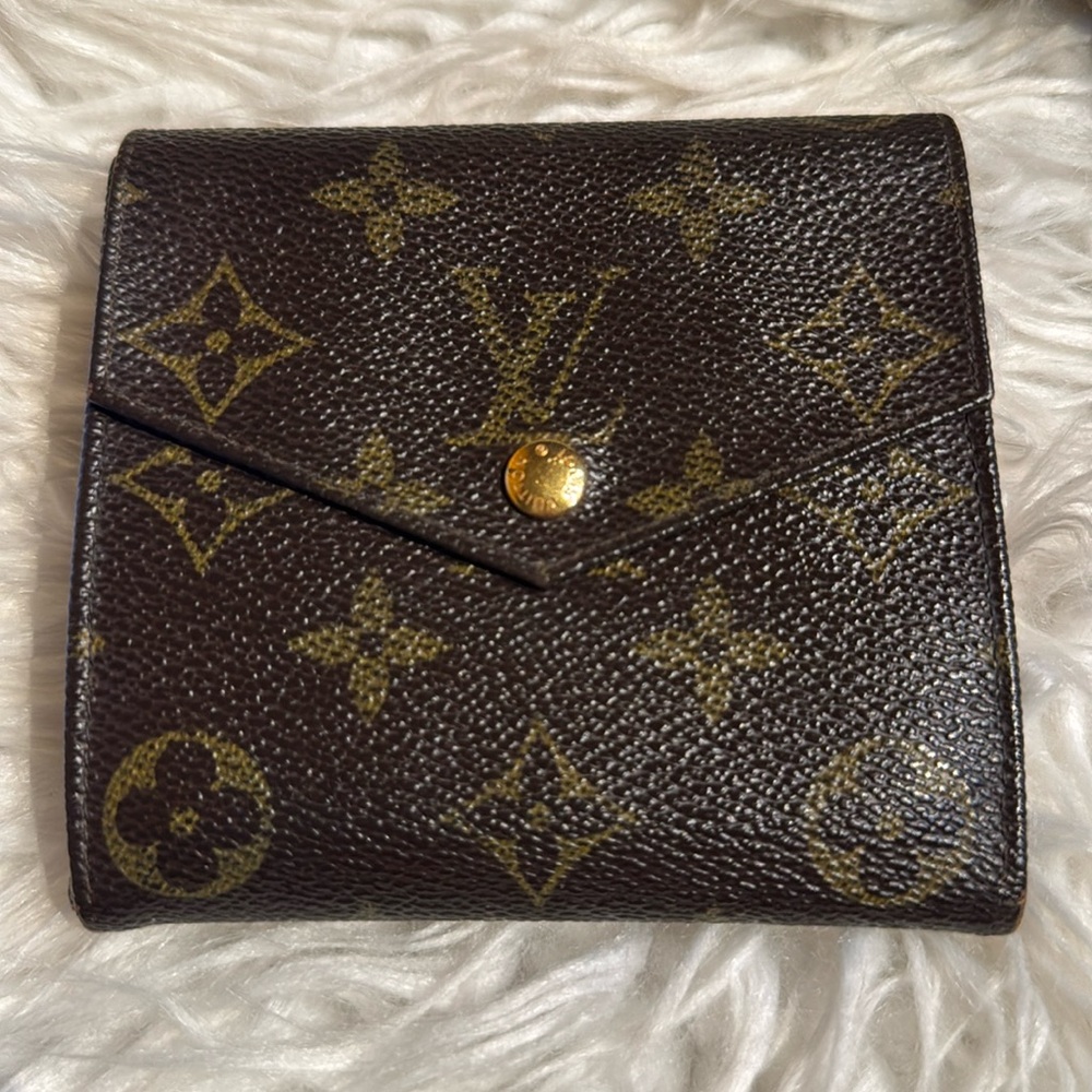✨ AUTH LOUIS VUITTON MONOGRAM CANVAS PORTEFEIULLE ELISE TRIFOLD WALLET ✨